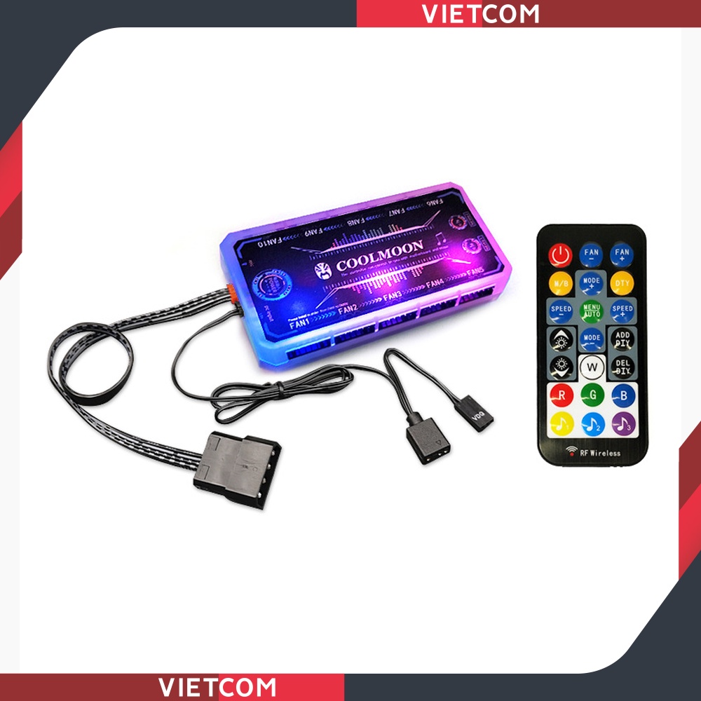 Bộ Hub Coolmoon Sync Main + Remote - Đồng bộ với bo mạch chủ và nháy theo nhạc | WebRaoVat - webraovat.net.vn