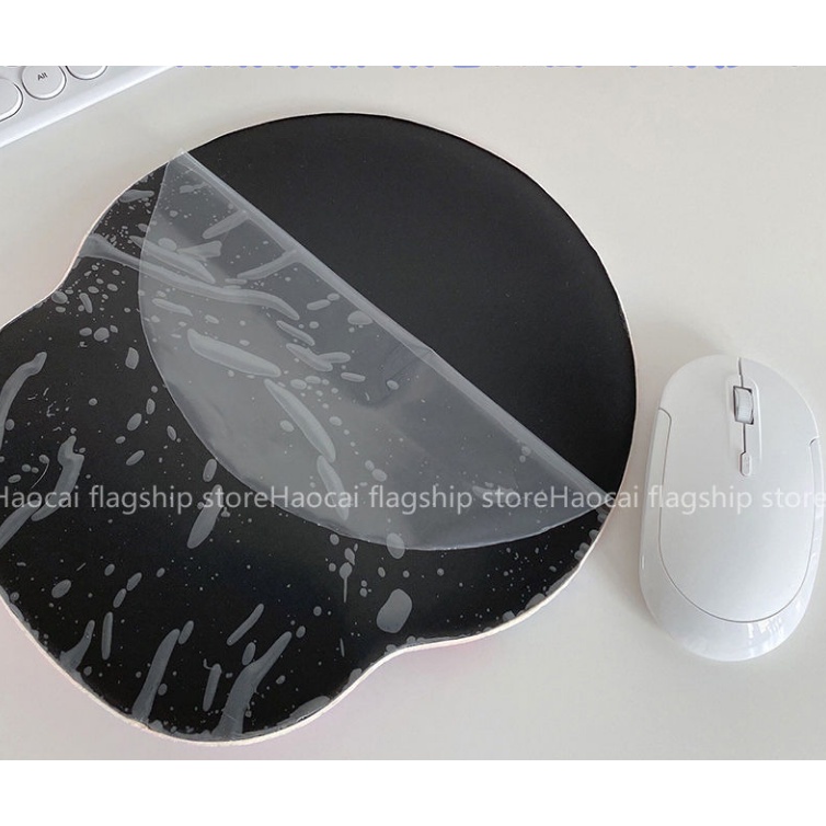 Set Đệm Lót Chuột + Đệm Cổ Tay Bằng Silicon Mềm Chống Trượt Họa Tiết Thỏ 3D Dễ Thương Dành Cho Nữ