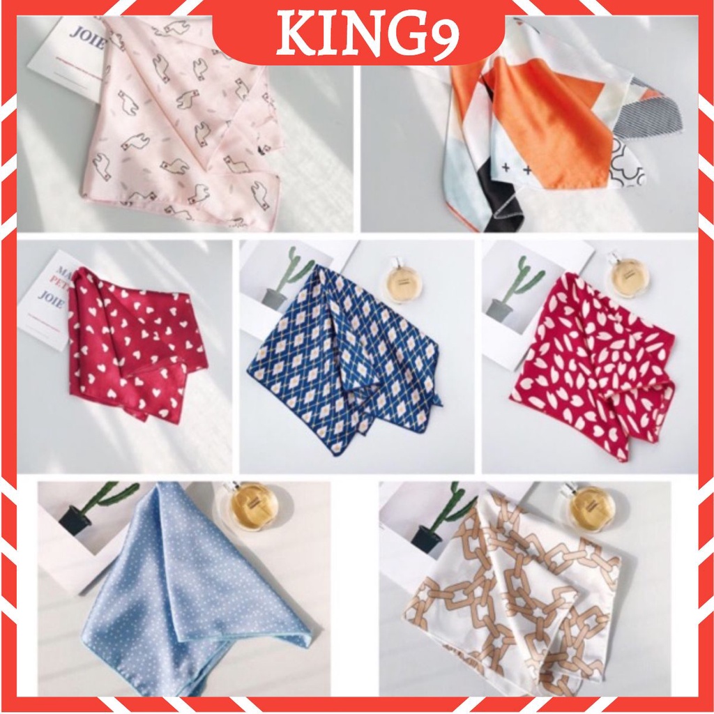 Khăn lụa bandana kích thước 50*50 phụ kiện thời trang KING9