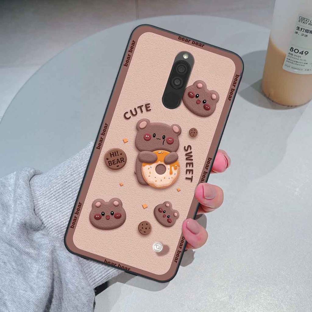 Ốp Xiaomi Redmi 8 bear brick, gấu đáng yêu, dễ thương