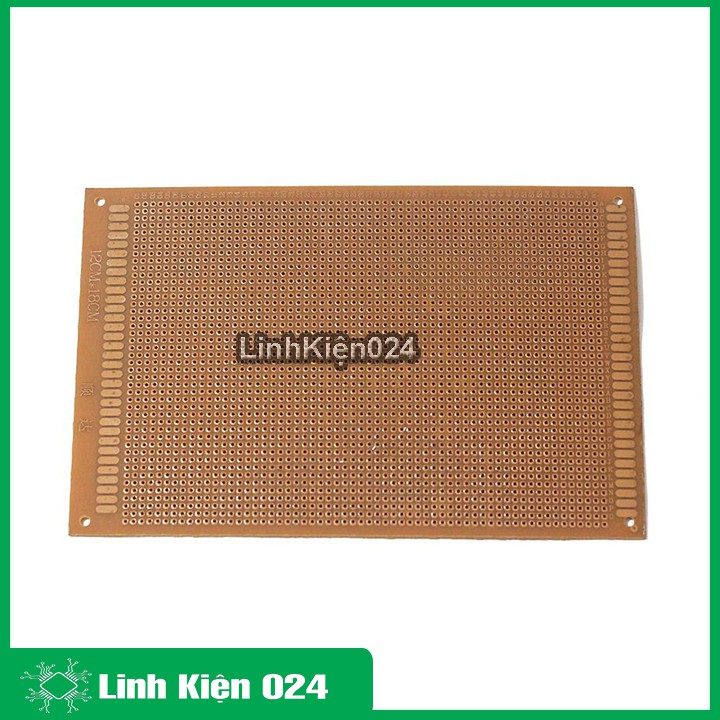 Phíp Đồng Lỗ - Bảng Mạch Đục Lỗ Sẵn PCB Nâu - Kích Thước 12x18cm