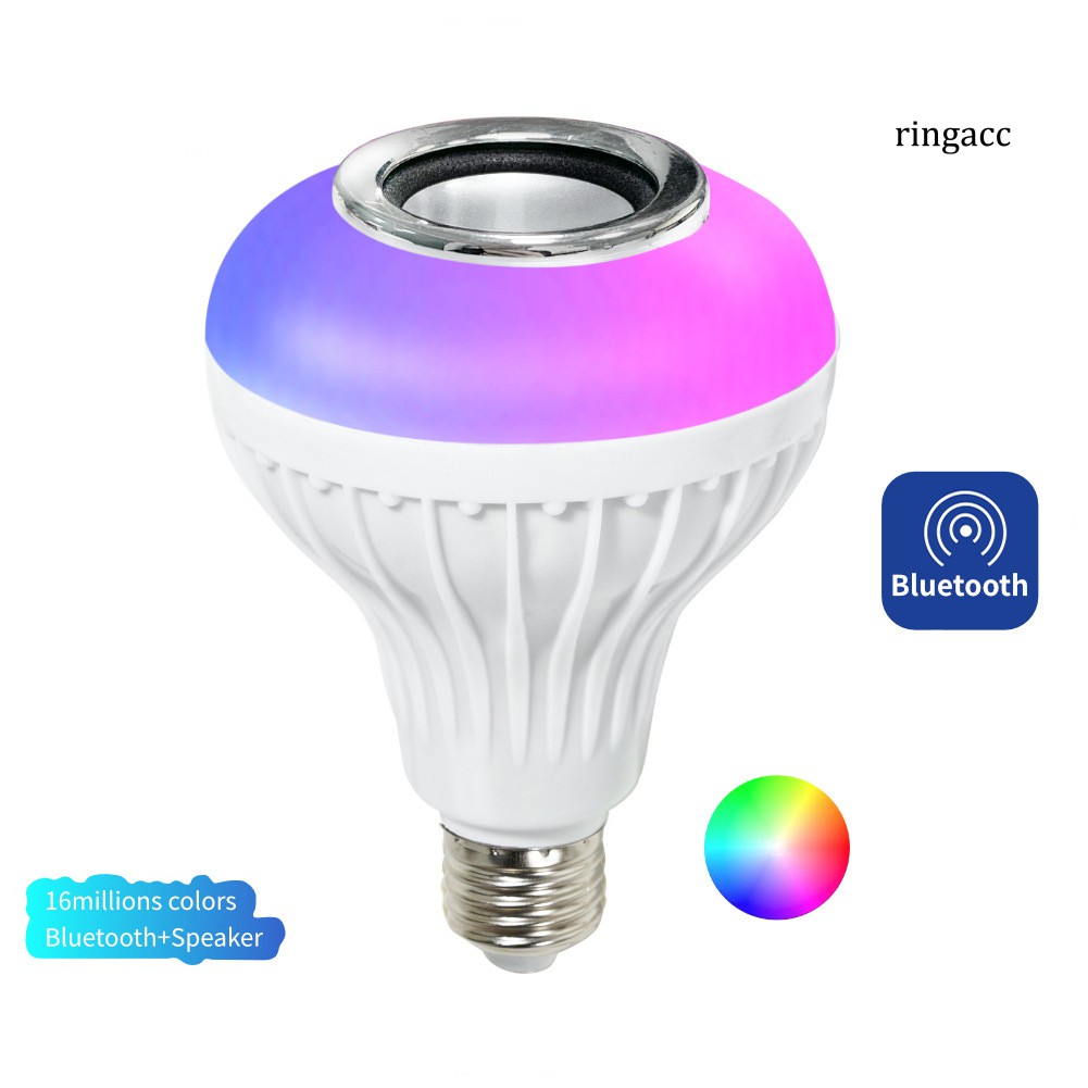 RC_E27 Smart Light Bulb LED Wireless Bluetooth APP Remote Control Music Play Lamp