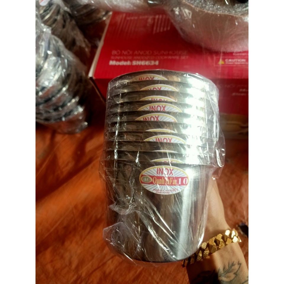 Ly làm đá inox hàng Việt Nam đường kính 7cm, 8cm, 9cm, 10cm - Ly inox làm đá để tủ lạnh tiện lợi