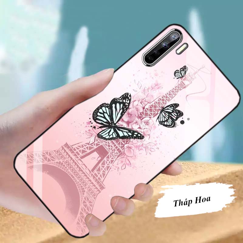 Ốp OPPO A91, Reno 3 Lưng Kính Cường Lực Cao Cấp Mới Nhất