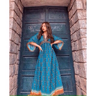 ORDER | Boho Style | Váy boho hoa xanh lụa