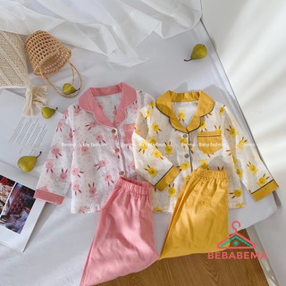 [THU ĐÔNG 2020] Đồ bộ thu đông bé gái/bé trai- Bộ pizama dài tay cho bé 10-22kg BBG09
