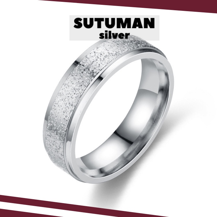 Nhẫn nam nhám phong cách Hàn Quốc phụ kiện trang sức xu hướng SUTUMANsilver