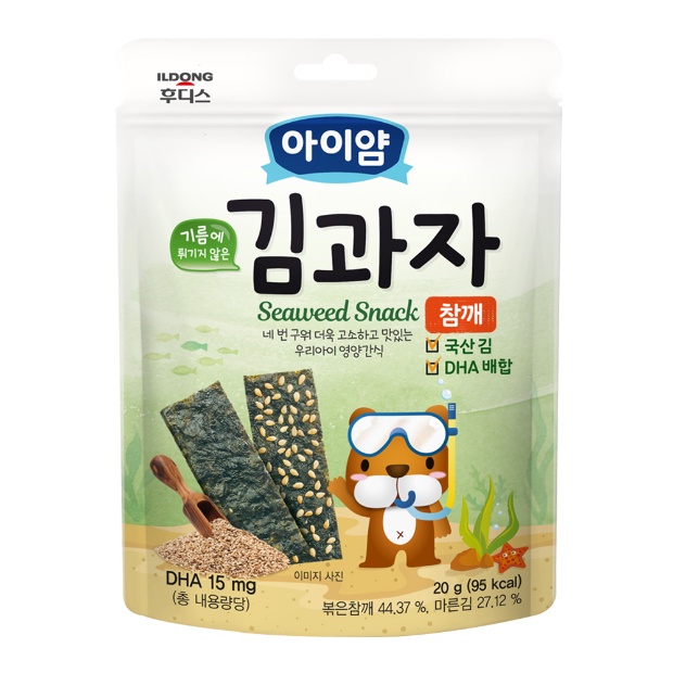 Snack rong biển ăn dặm Ayiyum từ Ildong Hàn Quốc - vị Vừng Date 05/01/24