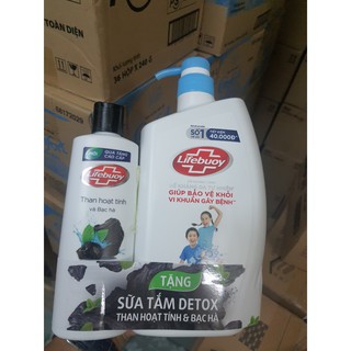 Sữa tắm Lifebouy 850g mát lạnh sảng khoái tăng sữa tắm 200g như hình