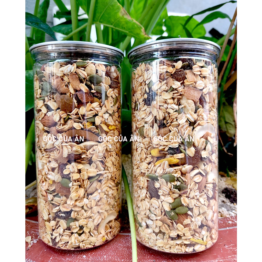 Granola Ăn Kiêng Nhiều Hạt Ít Ngọt 500g- Ngũ Cốc Ăn Kiêng Không Đường Nguyên Vị