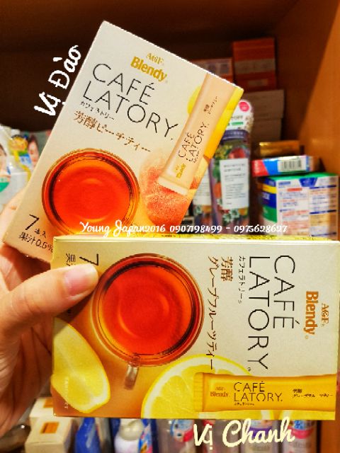 (Nhiều vị có bán lẻ) Bột trà sữa cafe hòa tan AGF Blendy CAFE LATORY