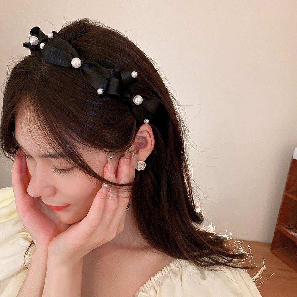 TWINKLE Cài Tóc Đính Nơ Phong Cách Pháp Ngọt Ngào Không Trượt Cho Nữ