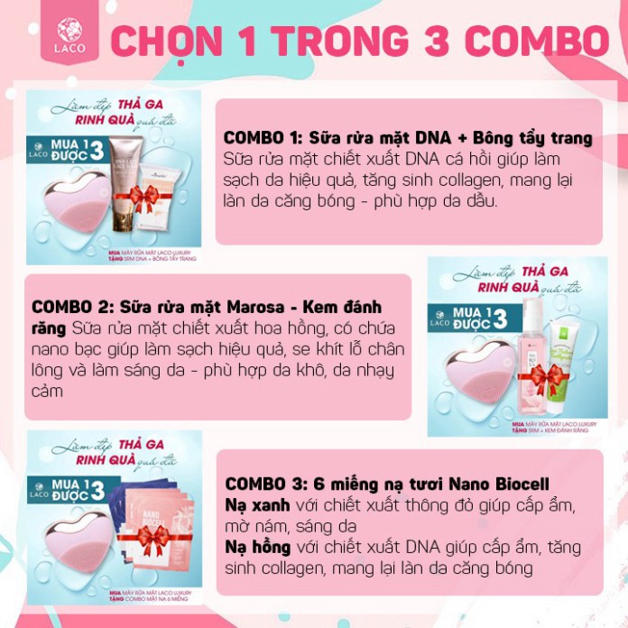HTT4 Máy Rửa Mặt Laco Luxury + KÈM QUÀ TẶNG | BigBuy360 - bigbuy360.vn