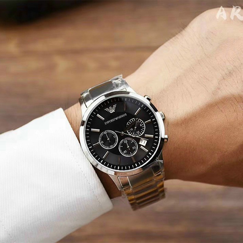 Đồng hồ nam Emporio Armani dây kim loại cao cấp 6 kim