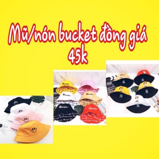 NÓN BUCKET MÀU ĐEN ( mẫu ngẫu nhiên )