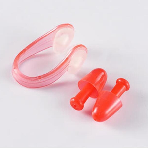 Bộ nút tai + kẹp mũi bằng silicone chống thấm nước dùng khi bơi có hộp đựng cho cả trẻ em và người lớn