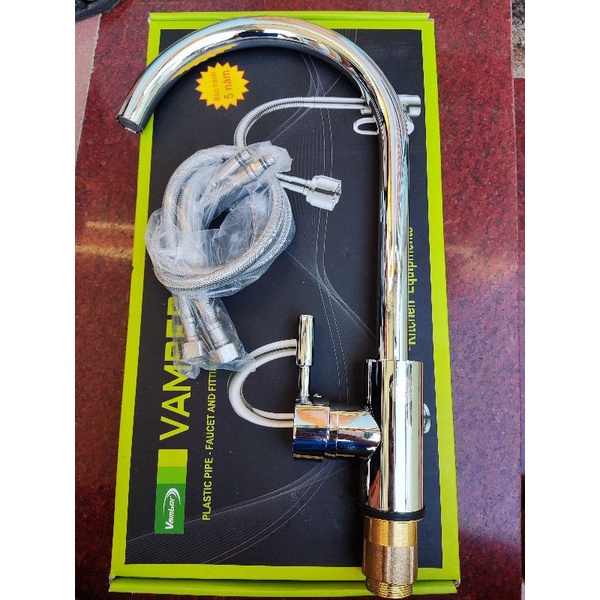 Ngổng nóng lạnh Vamber cổ xoay bi BH 5 năm cho sản phẩm