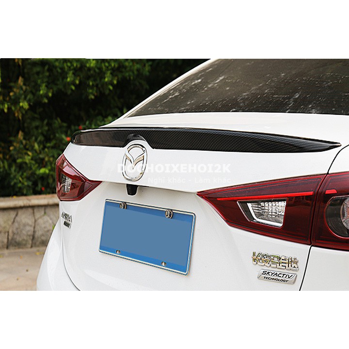 ĐUÔI GIÓ LIỀN CỐP CARBON MAZDA 3 2020, 2021, 2022, 2023 CACBON HÀNG ĐẸP