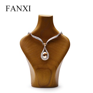 Mmq05♥Giá đỡ trưng bày trang sức hình đầu lâu bằng gỗ trơn SM069