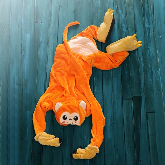Bộ ngủ thú bông hình con khỉ cam