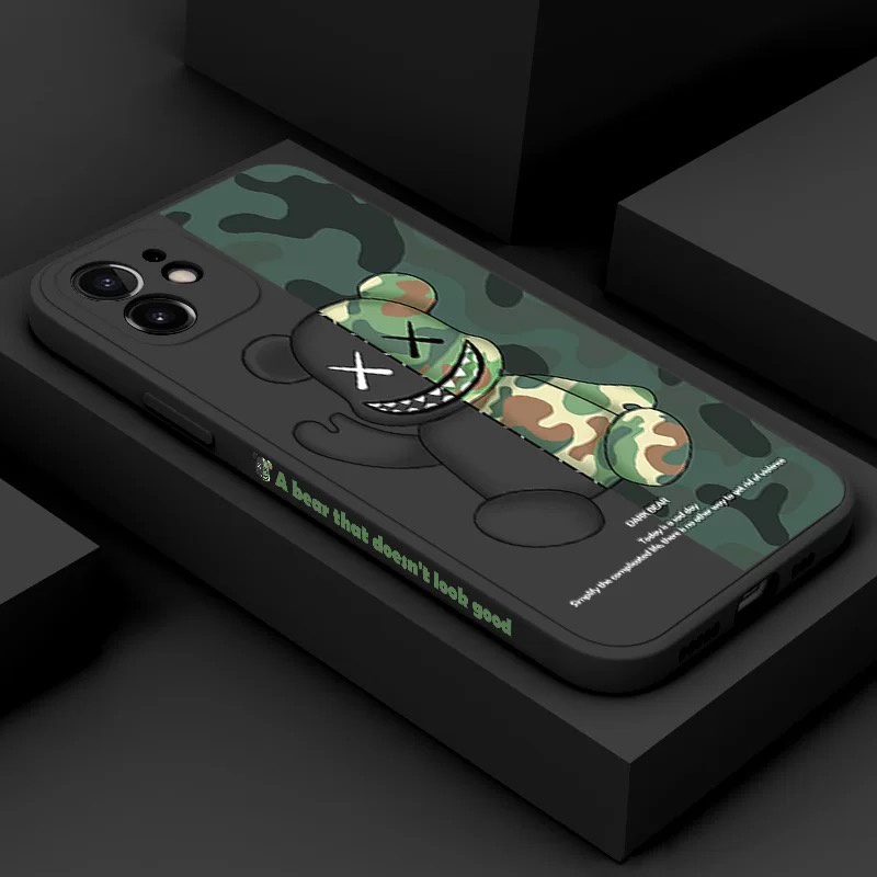 iPhone 11 7 11 12 11 Pro 12 8Plus 6S 6Plus X XS max Xr Ốp lưng chống sốc silicon hoa văn dễ thương