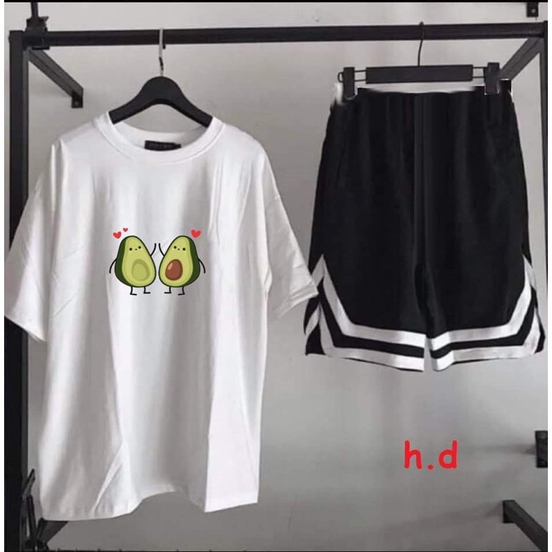 Sét áo hai quả bơ+quần đùi V HĐ11