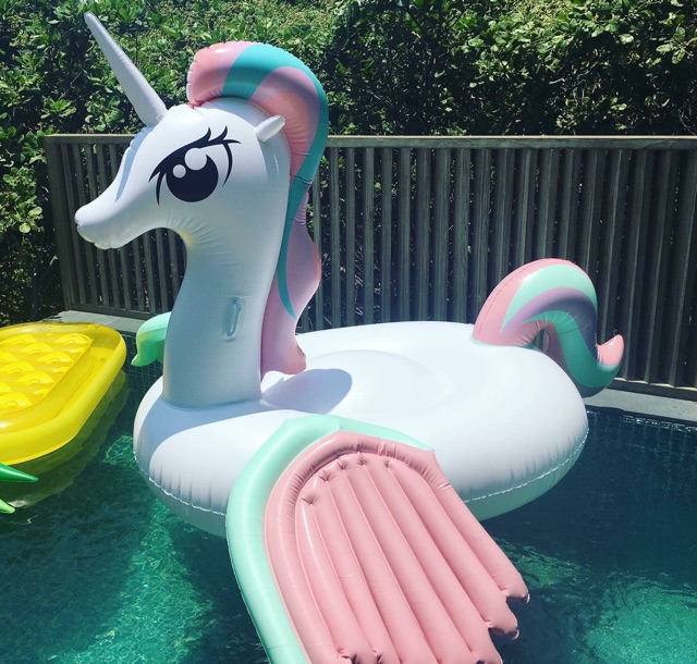 Phao Bơi Pony Người Lớn Khổng Lồ Kèm Bơm Điện + Phao Mini