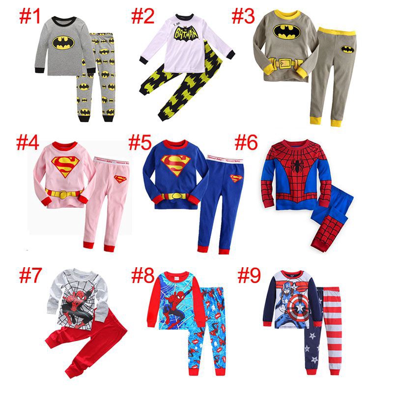 Kids Boys Clothing Tops Pants Superhero Iron Man Spiderman Captain America