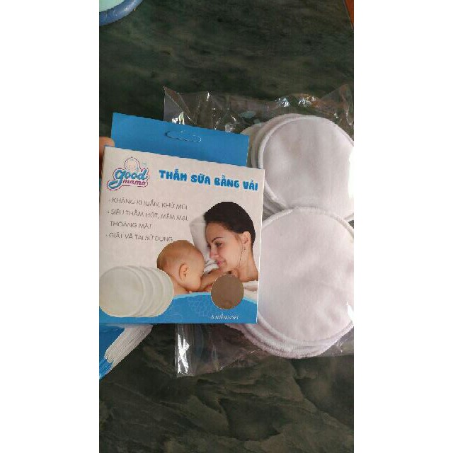Miếng Lót Thấm Sữa Giặt Được Good Mama Hộp 8 Miếng