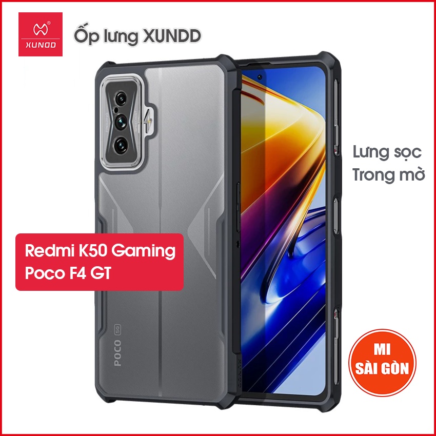 [Hỏa Tốc HCM] Ốp lưng XUNDD Redmi K50 Gaming / Poco F4 GT - Lưng Sọc Trong Mờ, Chống sốc