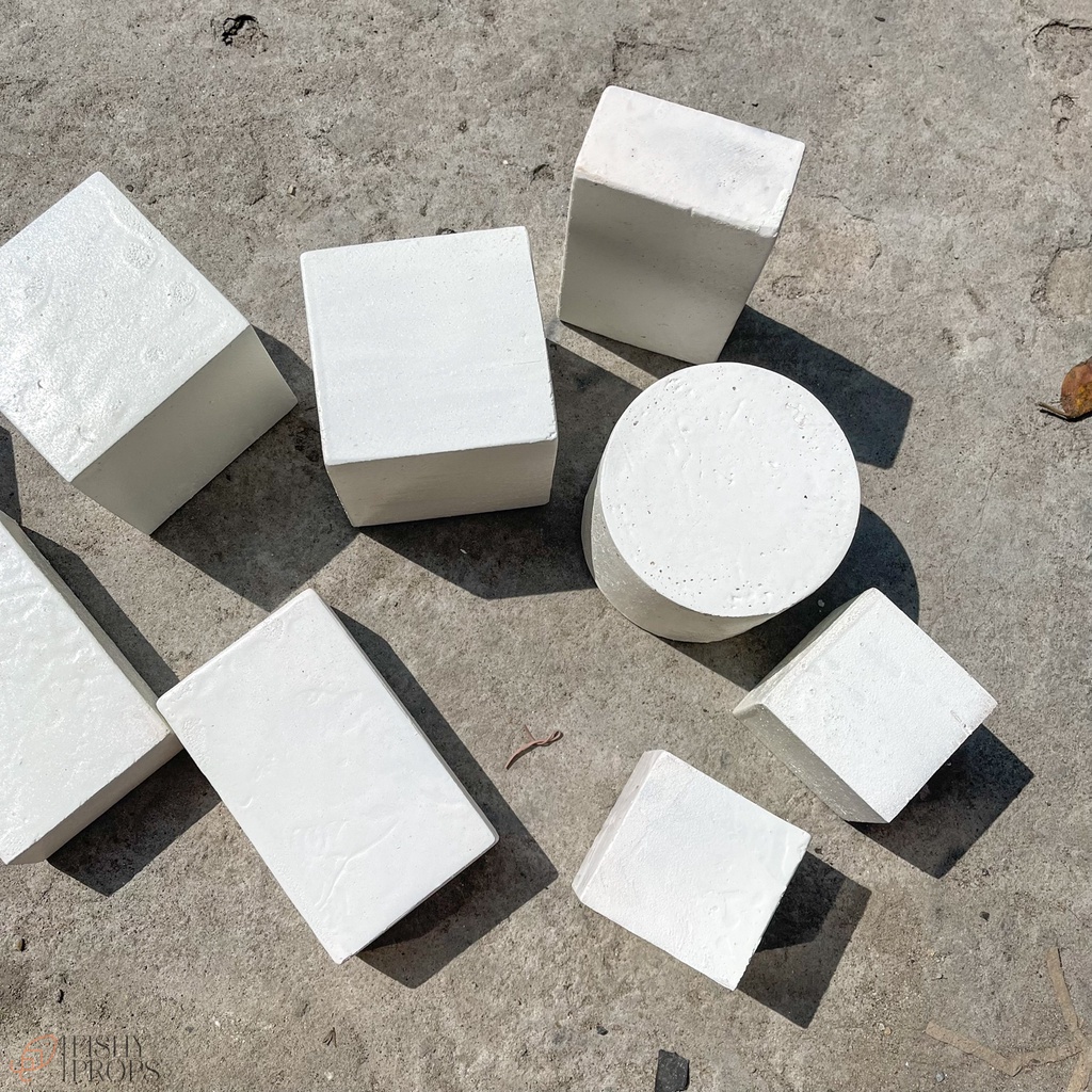 Khối Hình Học Gỗ Trăng Vân Sần Bục Kê Sản Phẩm Đạo Cụ Chụp Ảnh Phụ Kiện Trang Trí