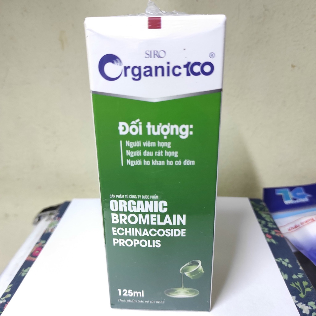 Siro ho Organic 100 với thành phần Xuyên tâm liên 125ml