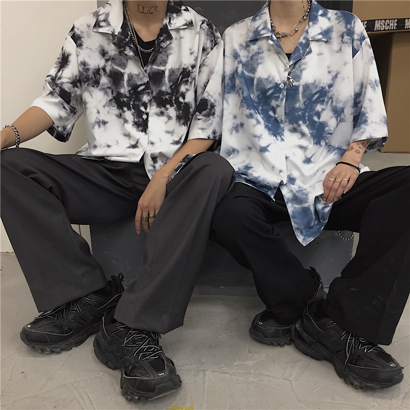 (A268) Áo sơ mi loang tay ngắn nam nữ size M L (kèm ảnh thật ở cuối) | BigBuy360 - bigbuy360.vn