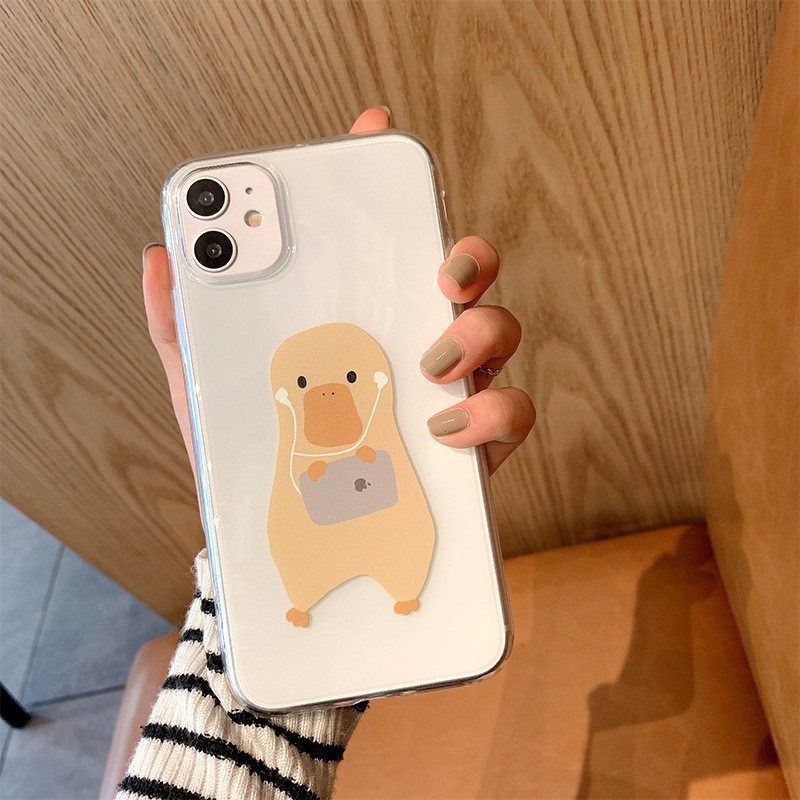 ốp iphone trong suốt hình vịt đáng yêu cho iphone 6 6plus 7 7plus 8plus x xs xr xsmax 11 11pro 11 promax 12 12proma