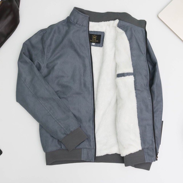 Áo Khoác Nam Lót Lông Cừu 4 màu Cao Cấp_ Chất Da Lộn_50-80kg | BigBuy360 - bigbuy360.vn