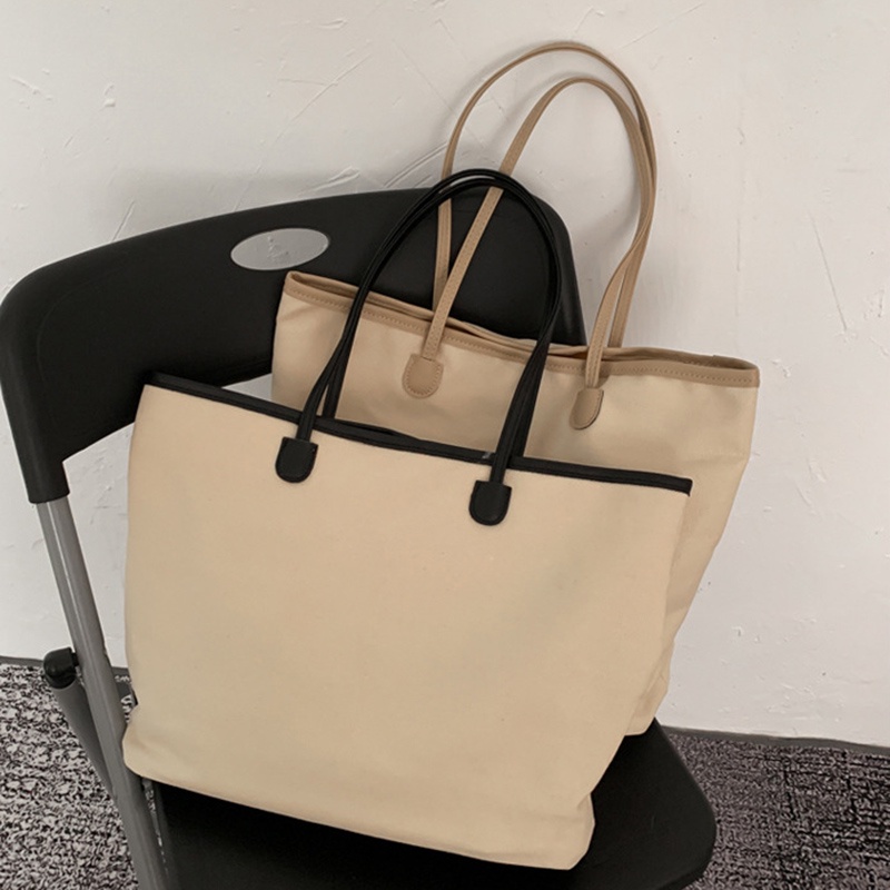 Túi Xách Canvas Sức Chứa Lớn Phong Cách Nhật Hàn Cho Nữ