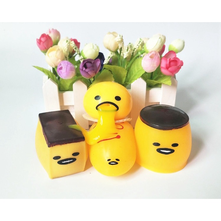 Đồ chơi Trứng Biến Thái Bánh Mỳ Ú Gudetama  Trứng Lưới Mochi bóp vui giải tỏa căng thẳng