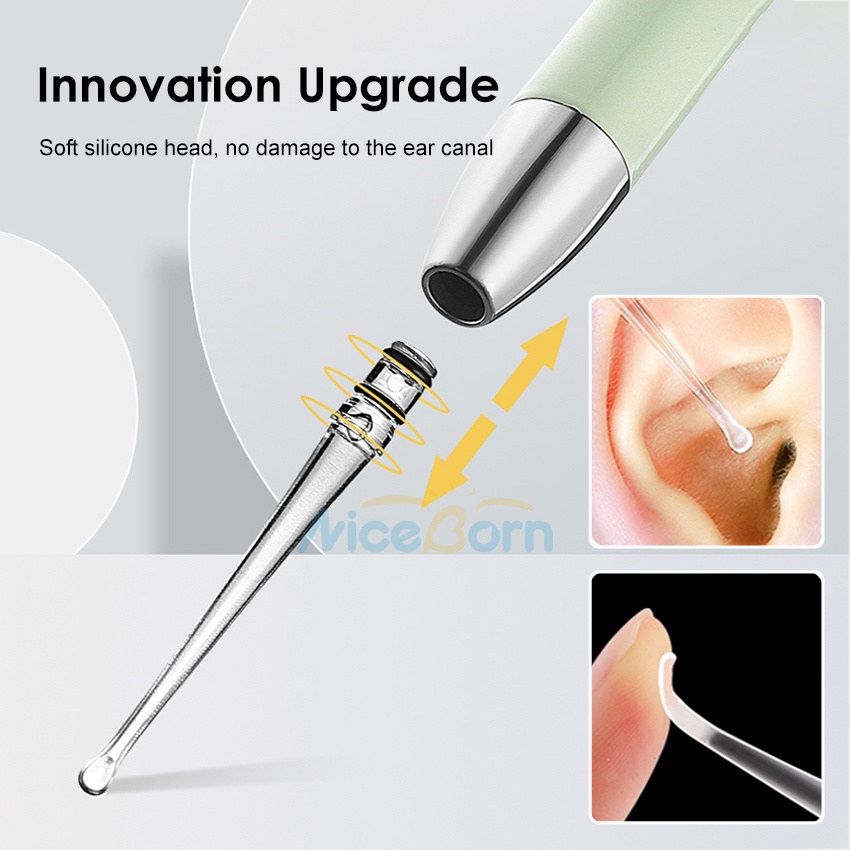 Dụng cụ lấy ráy tai có đèn LED phóng đại 5 lần NiceBorn