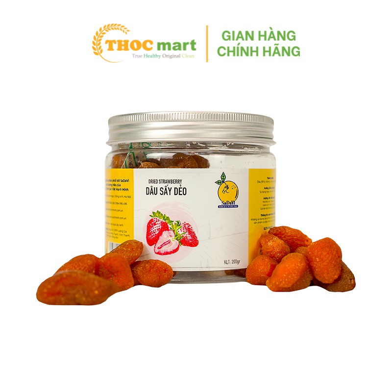 [ THOCmart.vn ] Trái cây sấy dẻo King Food - SaDaVi đặc biệt hộp nhựa 200g