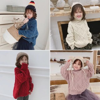 Áo len cao cổ thừng cho bé trai bé gái