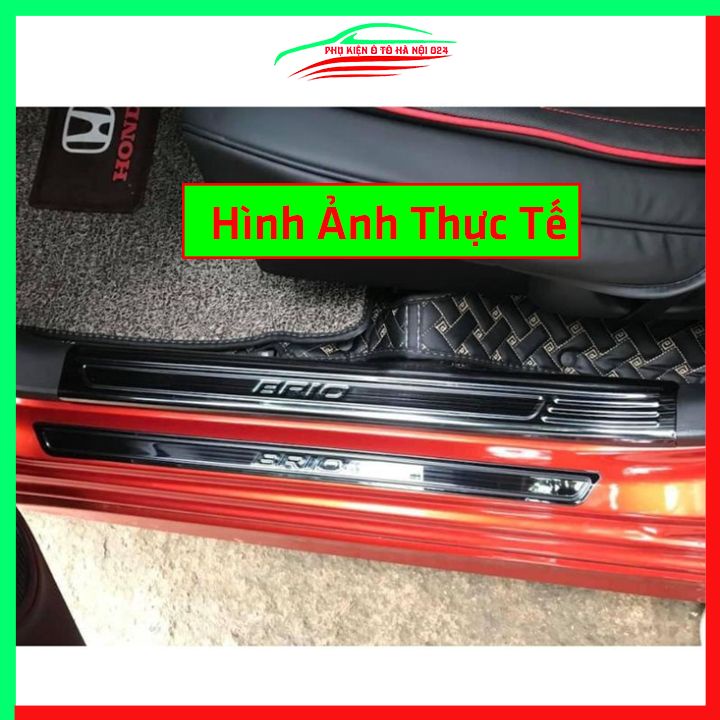 Ốp bậc cửa nẹp bước chân TITAN ô tô Honda Brio 2018-2023 chống trầy bảo vệ xe