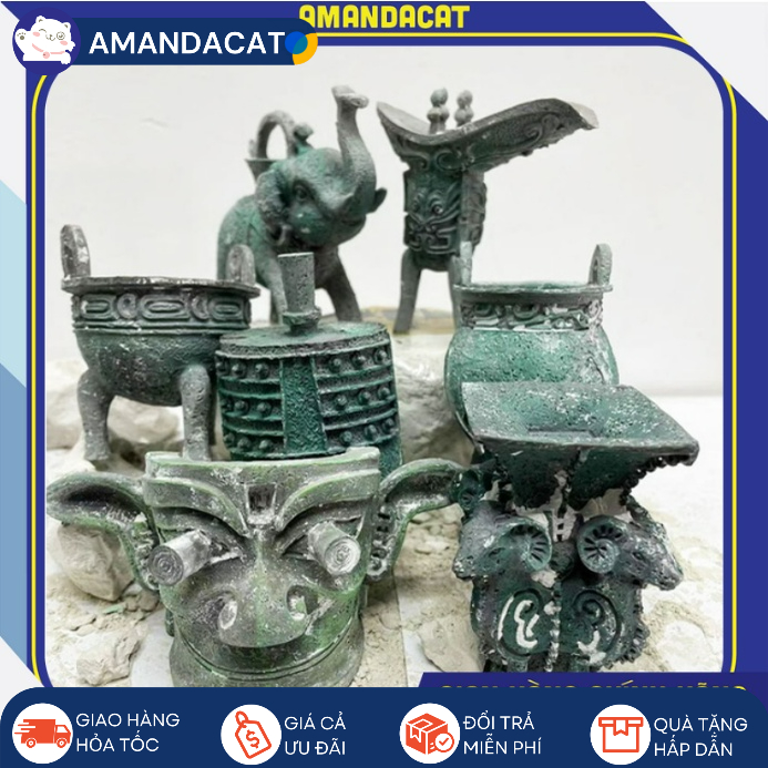 [HOẢ TỐC 2H]  Đào Khảo Cổ Hóa Thạch Khảo cổ đồ đồng (Lớn), Cho Trẻ hiểu biết di tích lịch sử.đồ chơi giáo dục cho trẻ em
