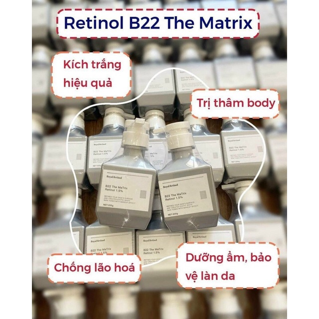 Kem Dưỡng Kích Trắng Body RETINOL mẫu mới lên tone cực nhanh