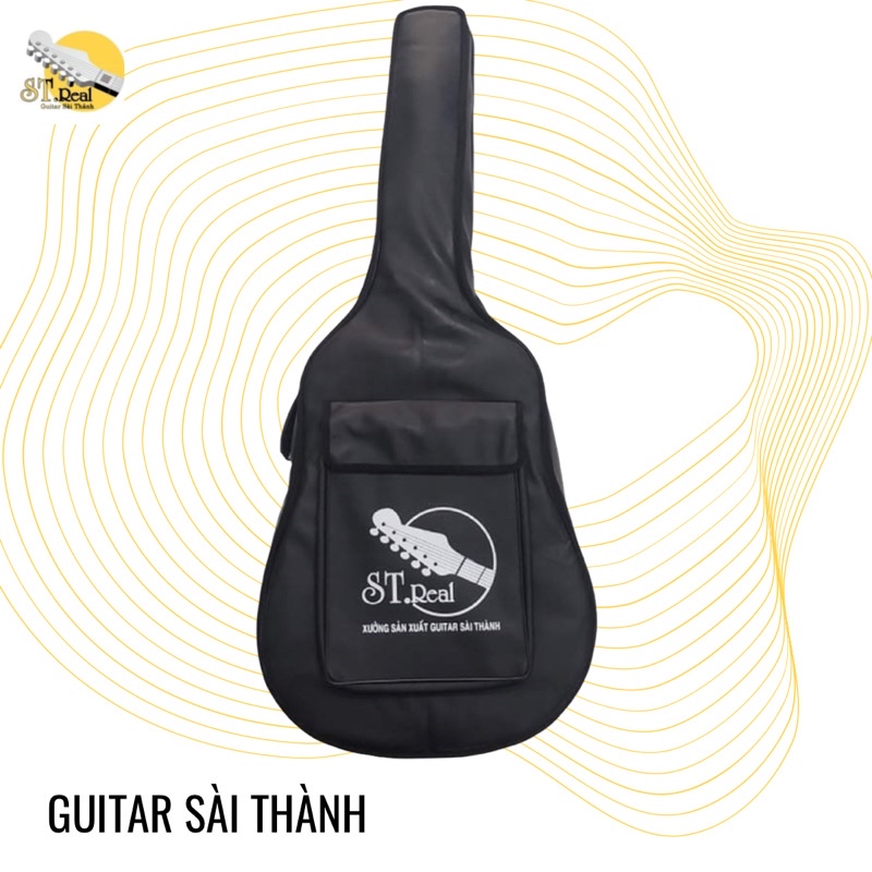 Bao da đàn guitar-Bao 3 lớp chống va đập logo Guitar Sài Thành