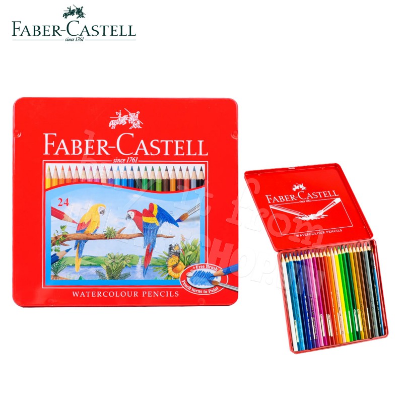 Chì màu nước FABER CASTELL 12/24/36/48 màu (Hộp giấy và Hộp thiếc)