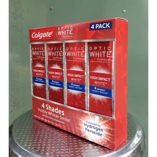 [Lốc 4 Cây] Kem Đánh Trắng Răng Colgate Optic White 127g