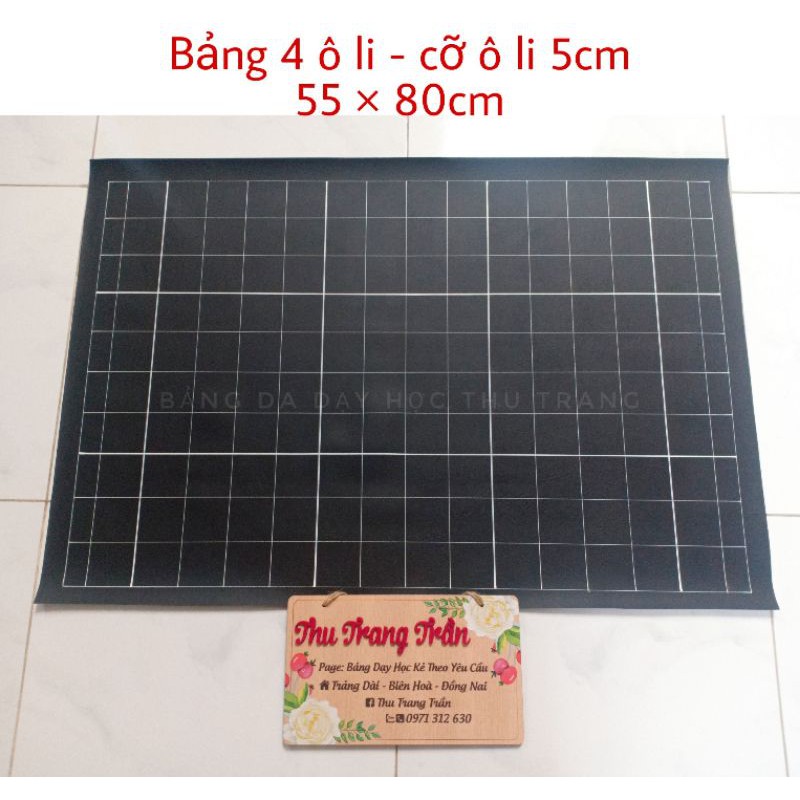 📚 Bảng 4 ô li - cỡ ô li 5cm - 55 × 80cm (giống bảng con HS)