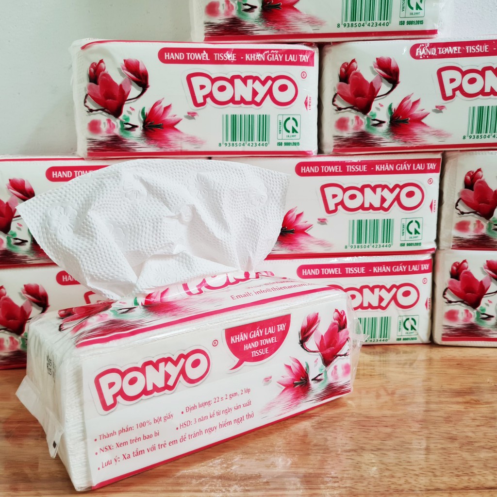 Giấy lau tay PONYO 2 lớp - 100 tờ/ gói