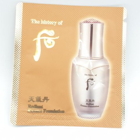 Gói Kem nền che khuyết điểm chiết xuất vàng 24k Whoo Radiant Essence Foundation 1ml | BigBuy360 - bigbuy360.vn