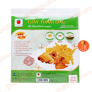 Giấy thấm dầu chiên rán 24x25cm T.H.P (20 tờ)